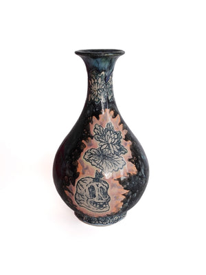 Snake + Lotus Blossom Yuhuchun Vase