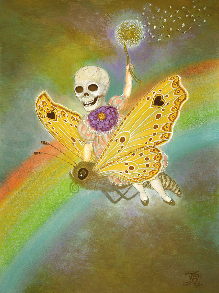 Calaquichix Faerie Riding Across the Rainbow